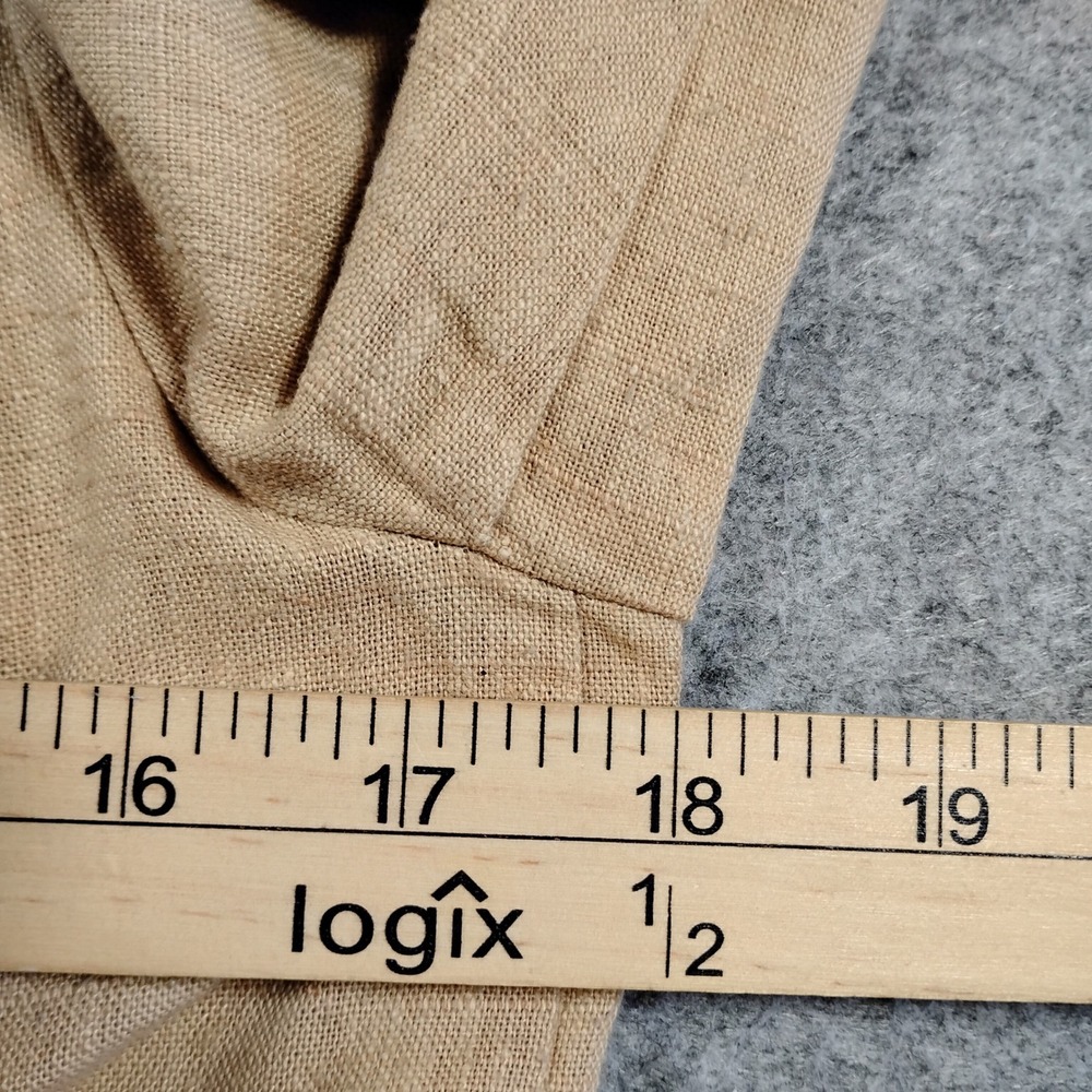 Schrauer Sport Vintage Tan Linen Textured Blazer Jacket Size 8 Beige - Picture 5 of 10